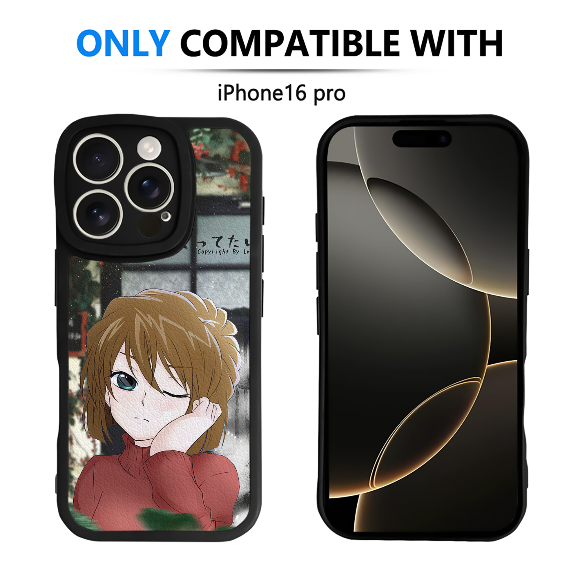 （画像用） 名探偵コナン Detective Conan 【iPhone 16シリーズ対応】シリコンスマホケース（レザー調） 材質：シリコン